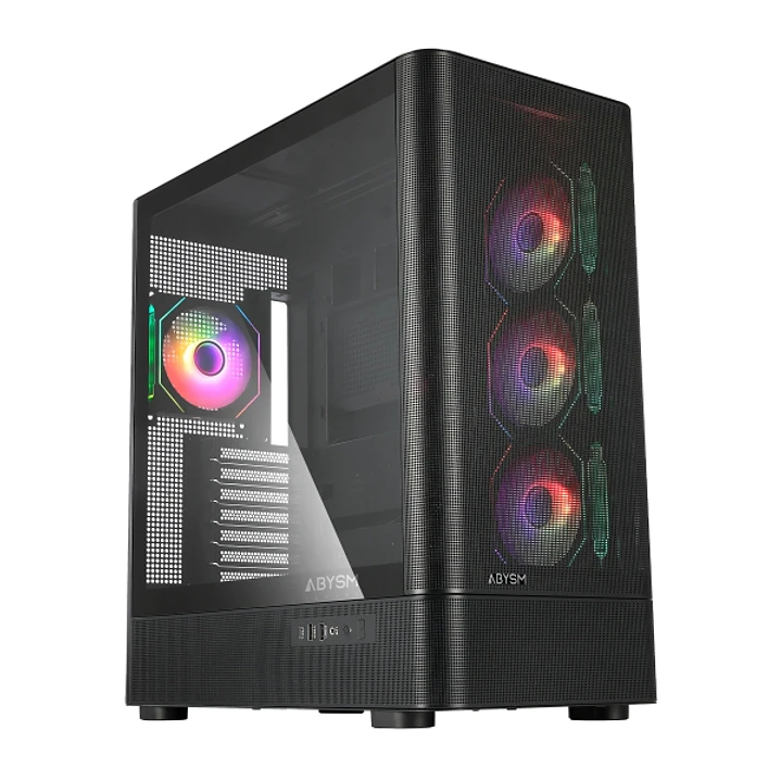 Abysm Danube Sava H500 II Caja Torre ATX, ITX, Micro ATX - Lateral de Cristal Templado - 3.5