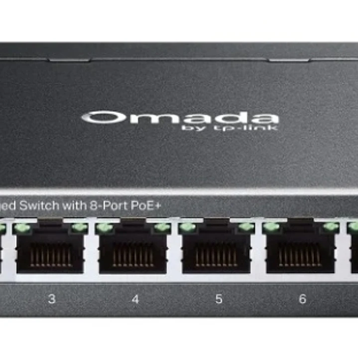 TP-Link Omada ES208GP Switch 8 Puertos RJ45 PoE+ 1Gbps - Gestionado - Conmutacion hasta 16Gbps - Soporta QOS - Carcasa Metalica - Color Negro 1