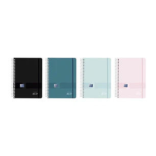 Oxford Live and Go Agenda Escolar con Espiral - Castellano - Tapa de Plastico - Formato Octavo - Semana Vista - Colores Surtidos