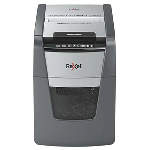 Rexel Optimum AutoFeed 90X Destructora Automatica de Corte en Particulas P-4 - Autoalimentacion 90 Hojas, Manual 8 Hojas - Anti Atasco - Capacidad de 