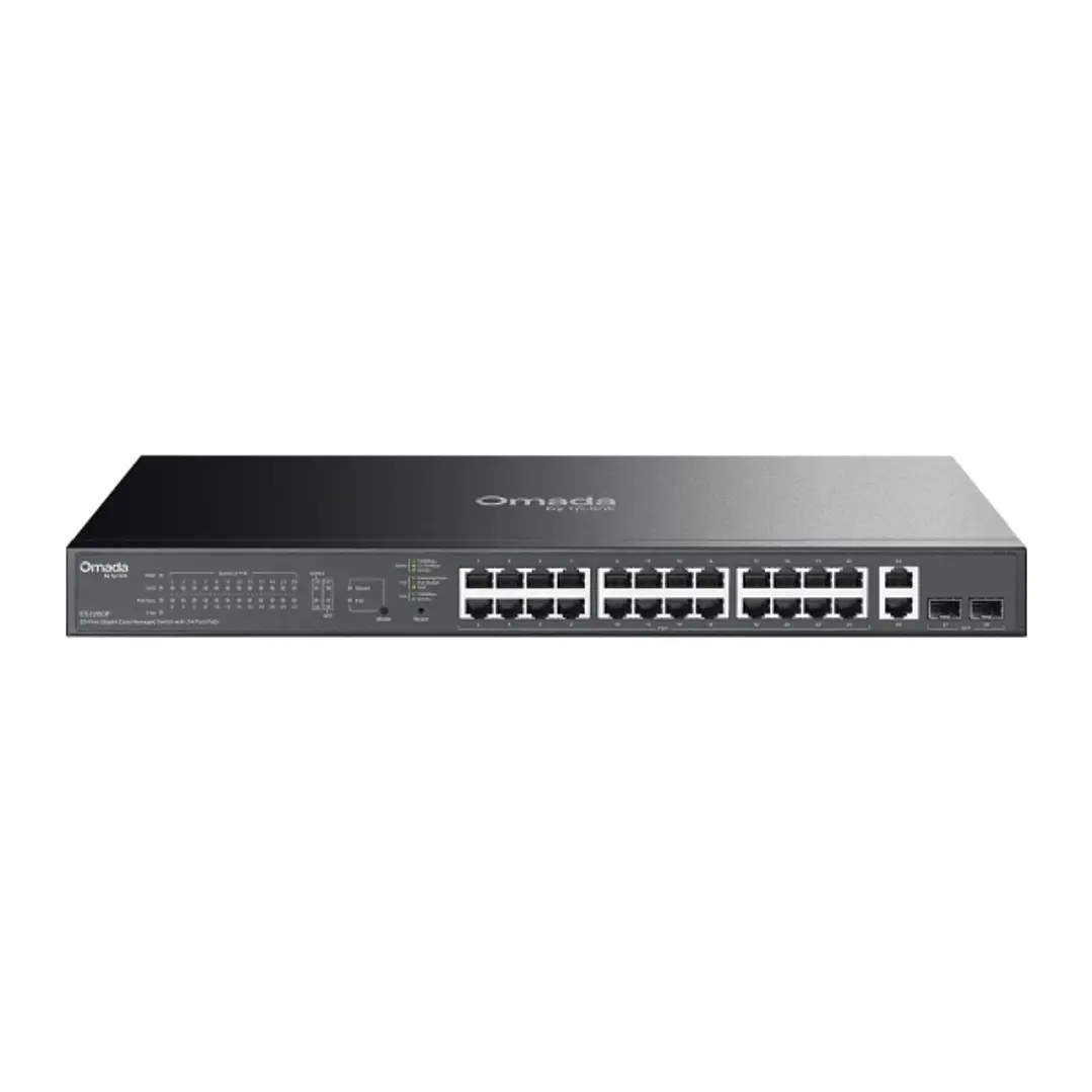 TP-Link Omada ES228GP Switch 28 Puertos - Gestionado - 26xRJ45 PoE+ 1Gbps - 2xSFP 1Gbps - Soporta QOS - 2 Ventiladores Internos - Conmutacion hasta 56 1