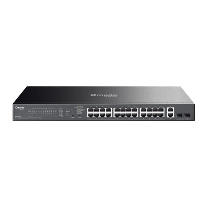 TP-Link Omada ES228GP Switch 28 Puertos - Gestionado - 26xRJ45 PoE+ 1Gbps - 2xSFP 1Gbps - Soporta QOS - 2 Ventiladores Internos - Conmutacion hasta 56 1