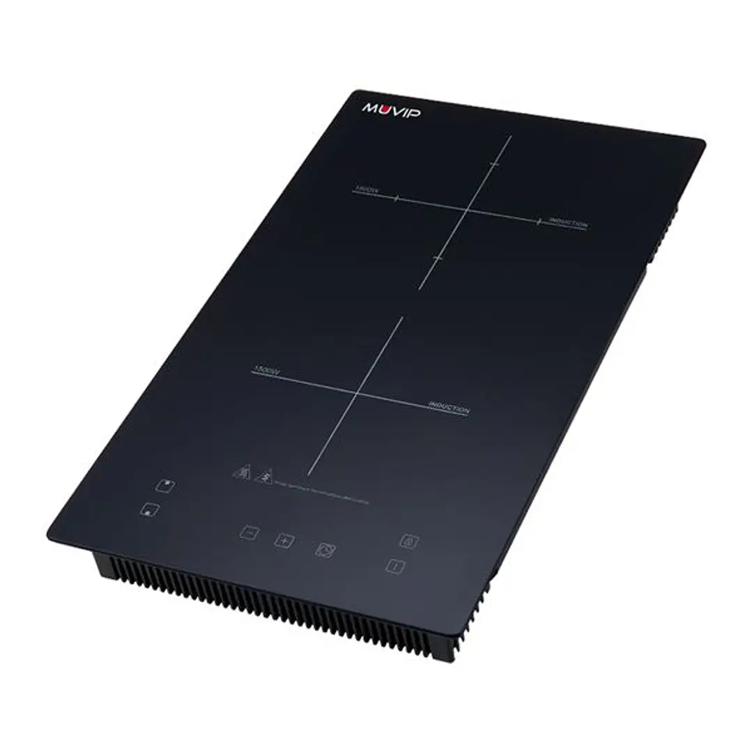 Muvip Cocina de Induccion Doble 3300W - 10 Niveles de Potencia - Apta para Encastrar o Sobremesa - Temporizador - Control contra el Sobrecalentamiento 1