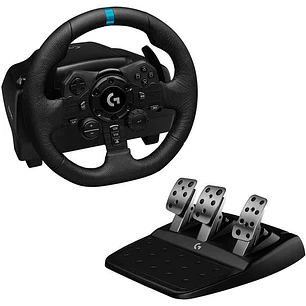 Logitech G923 Trueforce Juego de Volante y Pedales de Carreras Compatible con PS4, PS5 y PC - LEDS Indicador RPM - Giro 900º - Efecto Force Feedback c