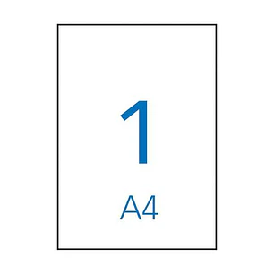 Apli Pack de 500 Etiquetas 210x297mm - 500 Hojas por 1 Etiqueta - Adhesivo Permanente - Cantos Rectos - Color Blanco