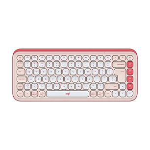 Logitech Pop Icon Keys Teclado Inalambrico - Bluetooth - Indicadores Luminosos - Autonomia hasta 36 Meses - Color Blanco y Naranja