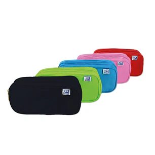 Oxford Kangoo Kids Estuche Triple - 3 Cremalleras - Poliester Resistente - Tamaño Compacto de 22.5x11x7cm - Colores Surtidos