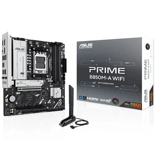Asus Prime B850M-A WIFI Placa Base AM5 -WiFi, Bluetooth, 4x DDR5, 3x M2, 4x Sata III, PCIe 3.0, 4.0, USB 2.0, 3.2, USB-C, RJ-45, HDMI, DisplayPort - F