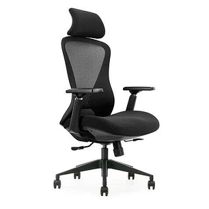 Cromad Gama Senior SE5000 Silla de Oficina - Piston de Gas de Grado 4 - Soportes Lumbar y Cervical Ajustables - Respaldo de Malla - Reposabrazos Ajust
