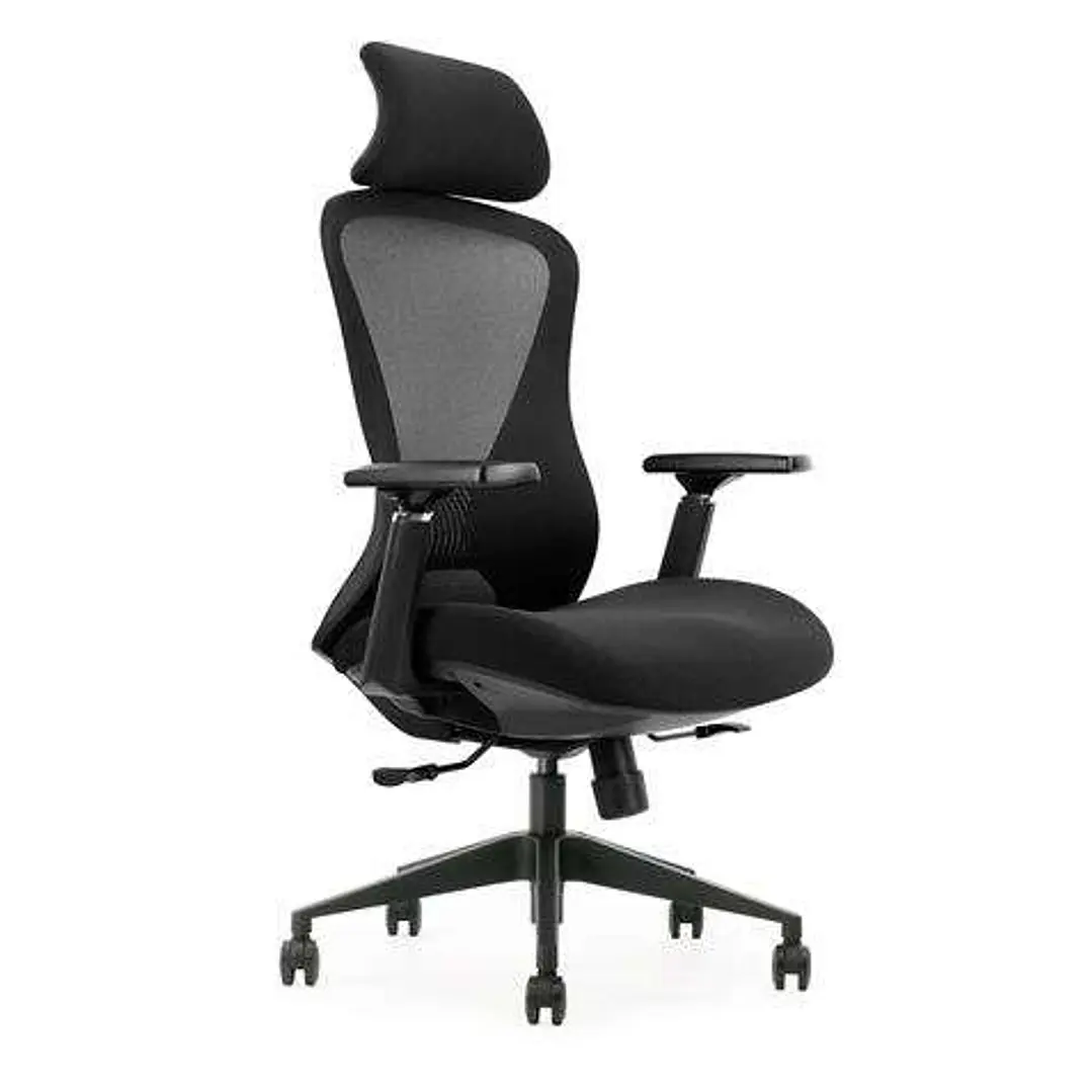 Cromad Gama Senior SE5000 Silla de Oficina - Piston de Gas de Grado 4 - Soportes Lumbar y Cervical Ajustables - Respaldo de Malla - Reposabrazos Ajust 1
