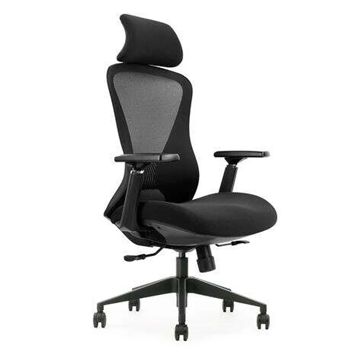 Cromad Gama Senior SE5000 Silla de Oficina - Piston de Gas de Grado 4 - Soportes Lumbar y Cervical Ajustables - Respaldo de Malla - Reposabrazos Ajust 1