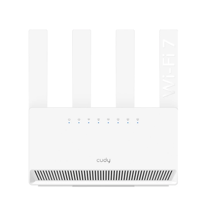 Cudy Router WiFi 7 Gigabit Dual Band BE3600 - Velocidad hasta 1000Mbps - 4 Puertos - 4 Antenas Fijas de 5dBi - Tecnologia MU-MIMO - Color Blanco 1
