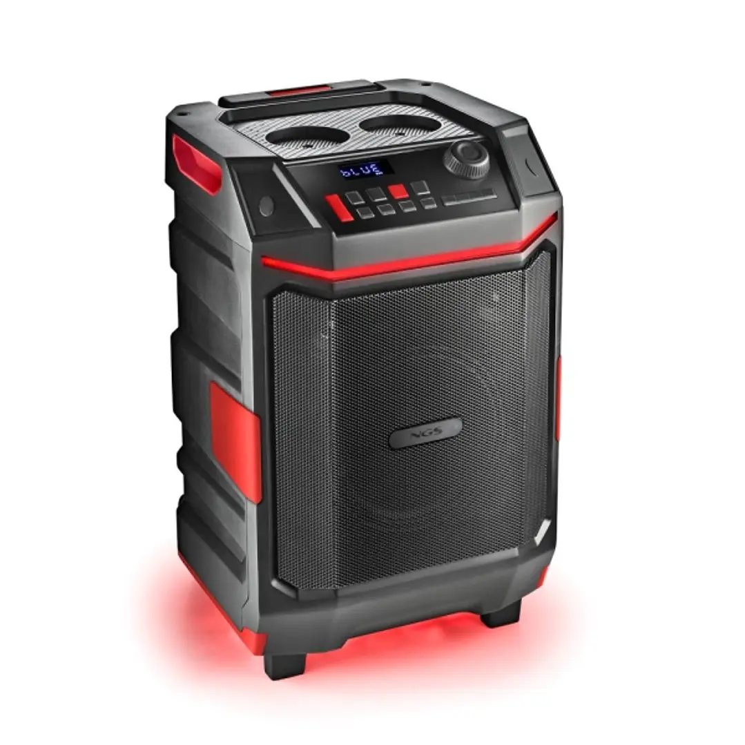 NGS Altavoz Premium 300W - Bluetooth 5.4 - USB y AUX - Iluminacion LED - Resistente al Agua - Color Negro 1