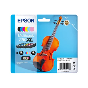 Epson 250XL Pack de 6 Cartuchos de Tinta Originales - C13T16P84010