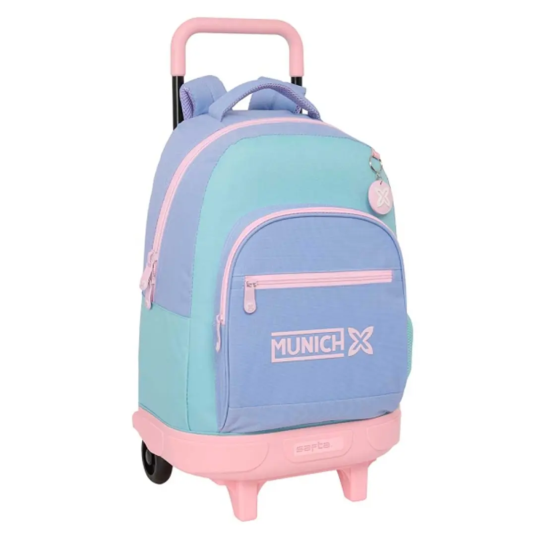 Safta Munich Mellow Mochila con Carro - Extraible - Bolsillo Frontal - Portabotellas - Tirador Doble - Hombreras Acolchadas - Tarjeta ID - 330x220x450 1