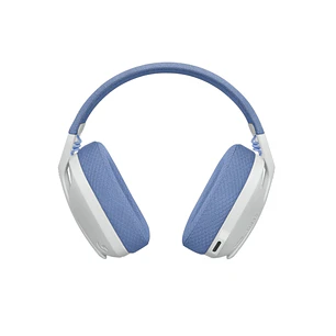 Logitech G435 Auriculares Gaming Inalambricos - Diadema Ajustable - Bluetooth LightSpeed - 2 Microfonos - Blanco Crudo y Lila