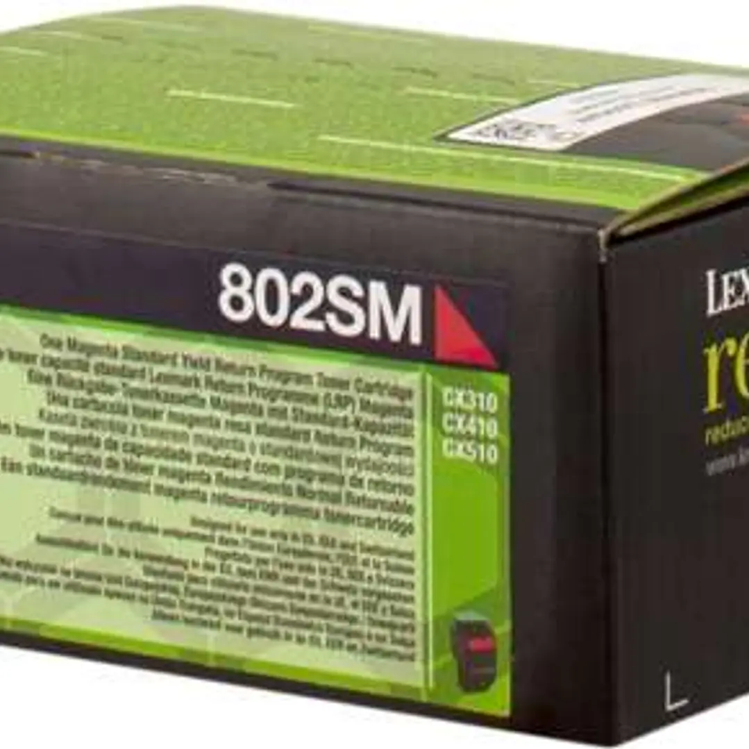 Lexmark CX310/CX410/CX510 Magenta Cartucho de Toner Original - 80C2SM0/80C2SME/802SM 1