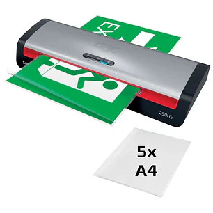 GBC 250HS Home Office A3 Plastificadora - Calentamiento en 1 Minuto - Desde Documentos de Identidad hasta Documentos A3 - Compatible con Bolsas de 75 