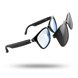 Energy Sistem RayFlex Music Gafas Bluetooth - Cristales Anti Luz Azul + Cristales Magneticos Polarizados con Proteccion UV400 - Reproduccion de Musica