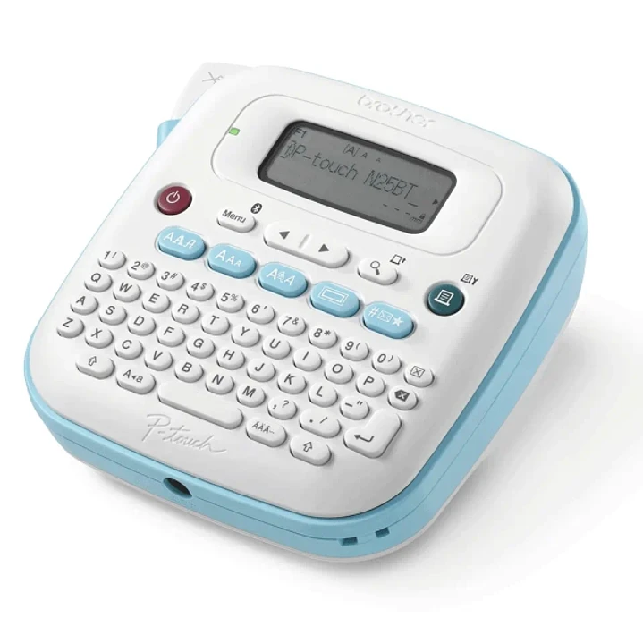Brother PT-N25BT Rotuladora Electronica de Sobremesa Portatil Bluetooth - Pantalla LCD - 3 Tipos de Letra, 15 Marcos y 250 Simbolos - Ancho de Cinta 1 1