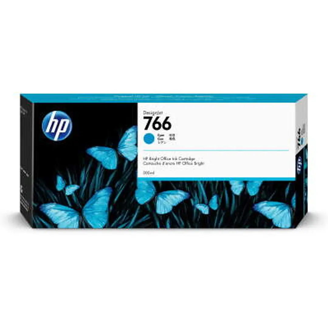 HP 766 Cyan Cartucho de Tinta Original - P2V89A 1