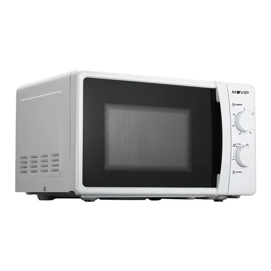 Muvip Microondas - Capacidad 20L - Potencia 700W - 6 Niveles de Potencia - Temporizador 30min - Descongelacion - Color Blanco 1