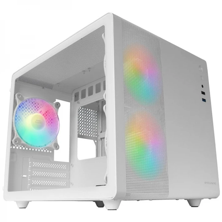 Mars Gaming MC-MPRO Caja Compacta Profesional - Doble Camara - Refrigeracion Triple - Cristal Templado - Panel de Malla - Soporte Liquido 240mm - Colo 1