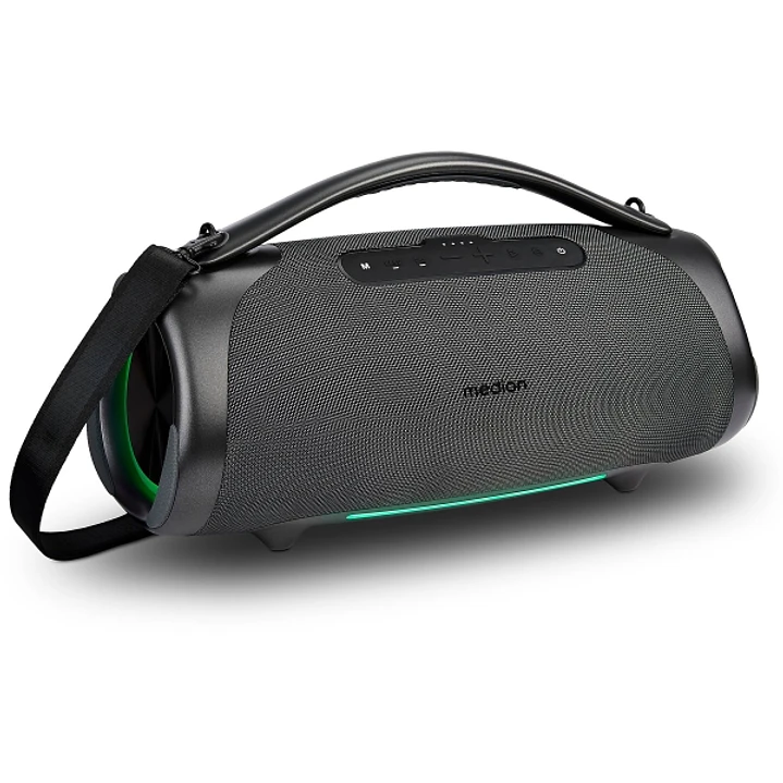 Medion Life P61768 XL Altavoz 50W + 50W RMS - Bluetooth 5.3 - Modo Broadcast - Resistente al Agua - Hasta 30 Horas de Autonomia - Iluminacion RGB - Co 1