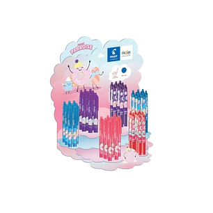 Pilot Sweet Paradise Expositor de 24 Boligrafos Frixion Ball + 24 Boligrafos Frixion Ball Clicker - Borrables - Recargables - Tinta Azul - Colores Sur