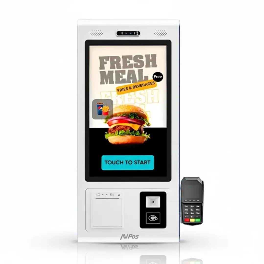 AVPos Kiosko Autoservicio Sobremesa DK22 - 22 Pulgadas Tactil - RK3568  - 8GB Memoria - SSD 128GB - Escaner 2D - Impresora Termica - WIFI - Android 13 1
