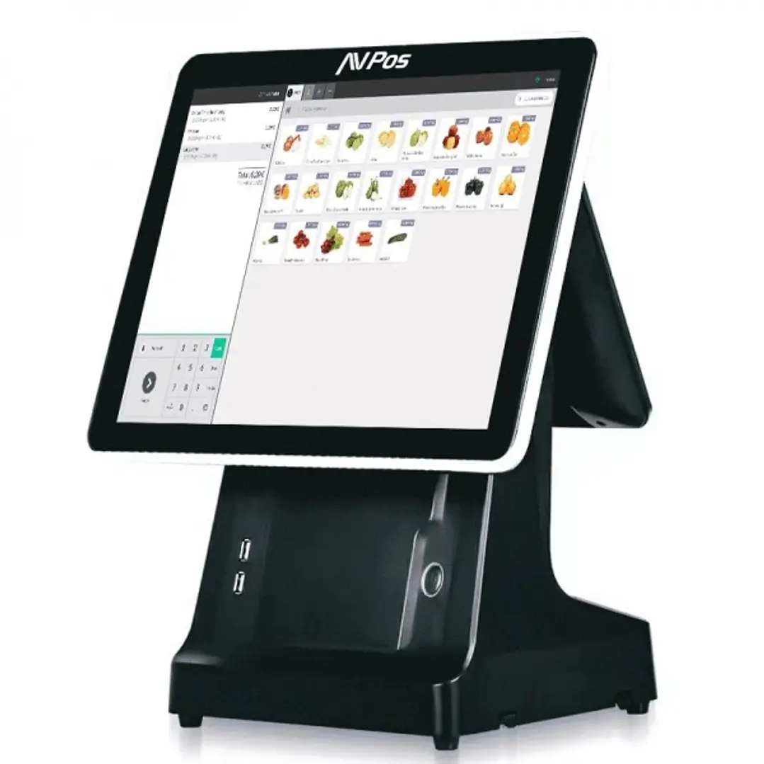 AVPos TPV K6000 15 Tactil - Impresora Integrada - 2º Pantalla 9,7 - I5 - 8gb Memoria - SSD 128gb - VGA y HDMI - Color Negro 1