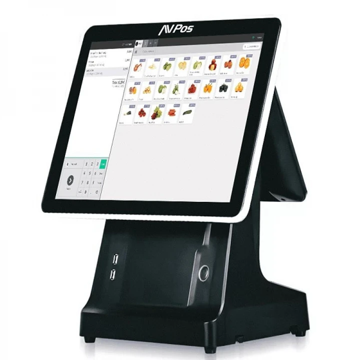 AVPos TPV K6000 15 Tactil - Impresora Integrada - 2º Pantalla 9,7 - I5 - 8gb Memoria - SSD 128gb - VGA y HDMI - Color Negro 1