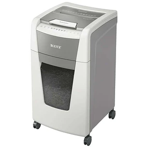 Leitz IQ 300 Autofeed P5 Destructora de Papel Automatica Micro Corte P-5 - Autoalimentacion 300 Hojas, Manual 8 Hojas - Papelera de 60L - Color Blanco