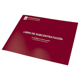 Dohe Libro de Subcontratacion Din A4 Apaisado Gallego/Castellano - 10 Hojas Numeradas - Hojas Autocopiativas