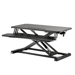 Ewent Soporte Elevador para Monitor - Amplia Superficie de 80x40cm - Altura Ajustable - Resorte de Gas - Bandeja para Teclado - Peso Maximo 15kg - Por