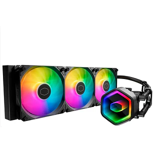Cooler Master Masterliquid 360 Core II Lite ARGB Kit de Refrigeracion Liquida - Ventiladores Preinstalados - Tubos de 400mm - Iluminacion Espejo Infin