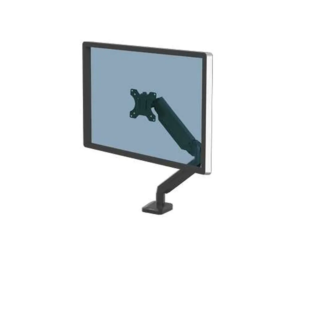 Fellowes Platinum Series Brazo para Monitor Individual - Ajustable con Muelle de Gas - 2 Puertos USB - Sistema de Gestion de Cables - Color Negro 1