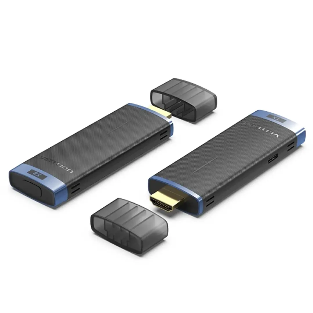 Vention Transmisor y Receptor HDMI Inalambrico 5GHz - Resolucion Full HD - Alcance hasta 40m - Alimentacion con USB-C - Color Negro 1