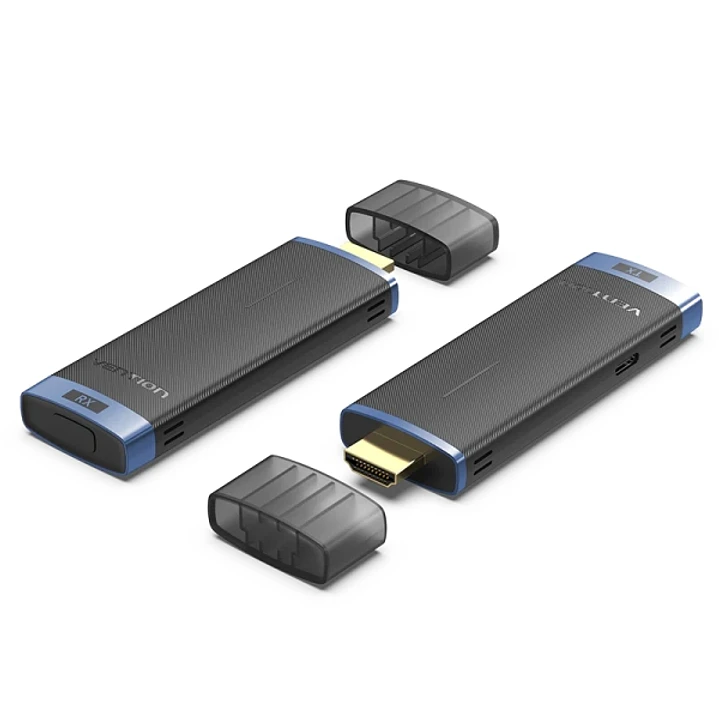 Vention Transmisor y Receptor HDMI Inalambrico 5GHz - Resolucion Full HD - Alcance hasta 40m - Alimentacion con USB-C - Color Negro 1