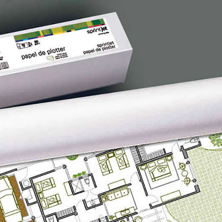 Fabrisa Plus Bobina de Papel para Plotter 80gr - Medidas 610mm x 50m 1
