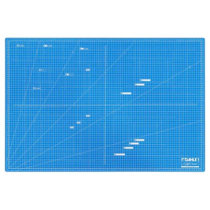 Dahle 10693 Plancha de Corte A1 60x90cm - 5 Capas con Nucleo Resistente al Corte - Lineas de Orientacion - Color Azul