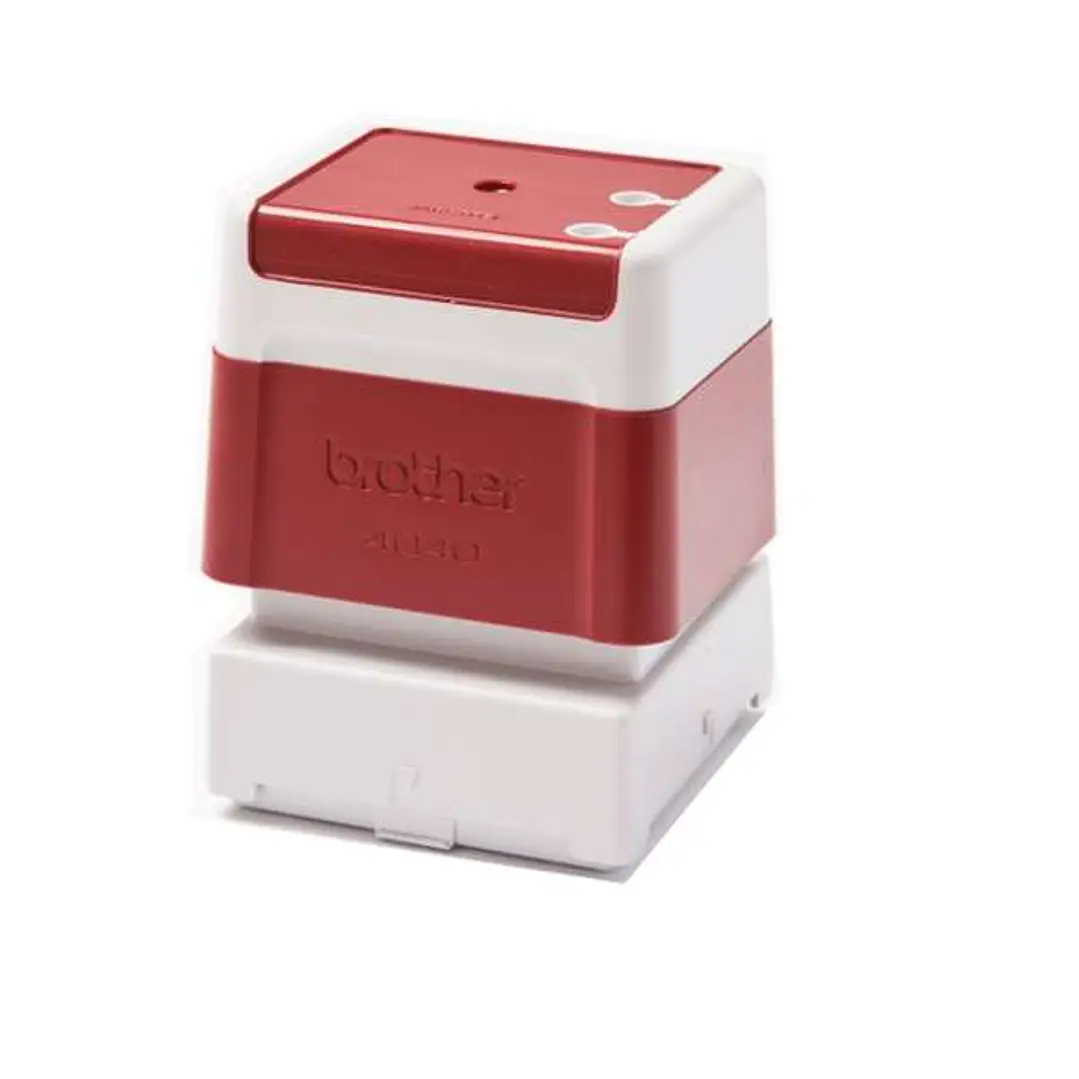Brother PR4040R6P Pack de 6 Monturas de Sellos Originales - 40x40mm - Color Rojo 1
