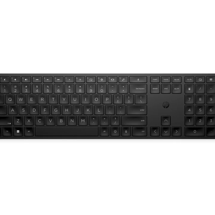 HP 455 Teclado Inalambrico Programable 2.4GHz - Mas de 20 Teclas Programables - Teclas Contorneadas con Recorrido 2 mm - Patas Ajustables - Bateria ha 1