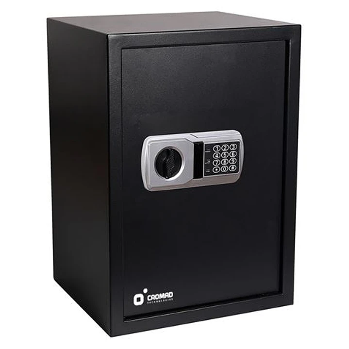 Cromad Caja Fuerte Electronica - Alto Nivel de Seguridad - De 3 a 8 Digitos - Bisagras Ocultas - Incluye Llave de Emergencia - 500x350x310mm 1