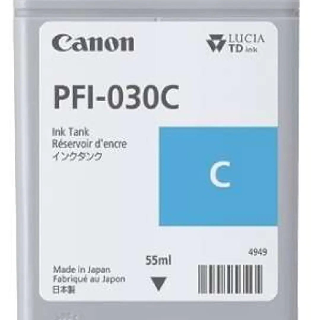 Canon PFI030 Cyan Cartucho de Tinta Original - 3490C001/PFI-030C 1
