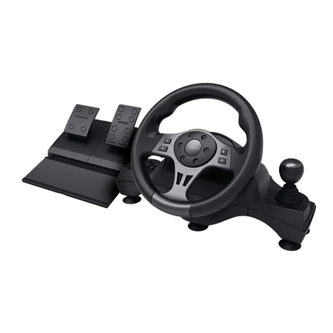 Trust GXT 289 Movi Set de Volante + Pedales + Palanca de Cambios - Compatible con PC, Nintendo Switch, Xbox y PS4 - Color Negro 1