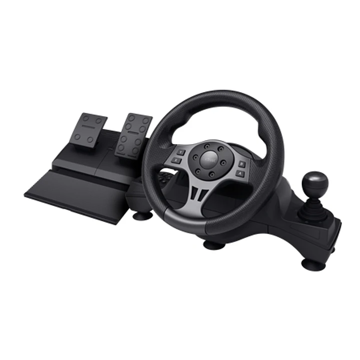Trust GXT 289 Movi Set de Volante + Pedales + Palanca de Cambios - Compatible con PC, Nintendo Switch, Xbox y PS4 - Color Negro 1