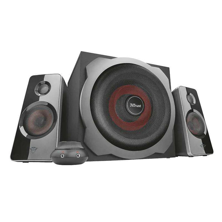 Trust Gaming GXT 38 Tytan Altavoces 2.1 120W - Subwoofer de Madera 30W - Cable 1.40m - Color Negro 1