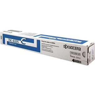 Kyocera TK8325 Cyan Cartucho de Toner Original - 1T02NPCNL0/TK8325C