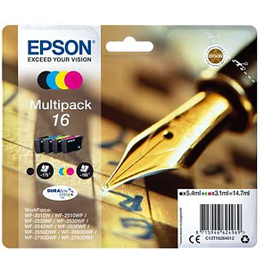Epson T1626 Pack de 4 Cartuchos de Tinta Originales - C13T16264012